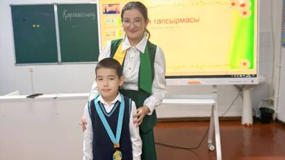 "Бастауыш сынып оқушыларын буындап оқуға машықтандырудың тиімді әдіс тәсілдері" тақырыбында жеке жұмыс көрсетті.