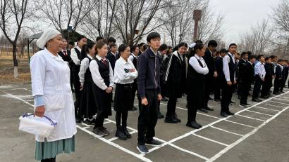  «Террористік тұрғыдан осал объектілерді терроризге қарсы қорғауды ұйымдастыру»  жөніндегі  мектеп қызметкерлері және оқушылары арасында оқу жаттығу өткізілді.