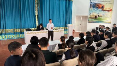  «Жастар арасында діни сауаттылықты арттыру және діни экстремизм мен радикализмнің алдын алу» тақырыбында  9-11 сынып  оқушыларының  жалпы жиналысы болып  өтті. 